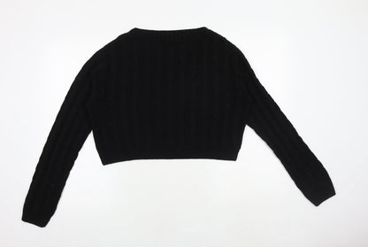 Womens UK Size S Topshop Black Pullover Jumper