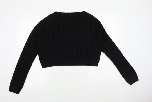 Womens UK Size S Topshop Black Pullover Jumper