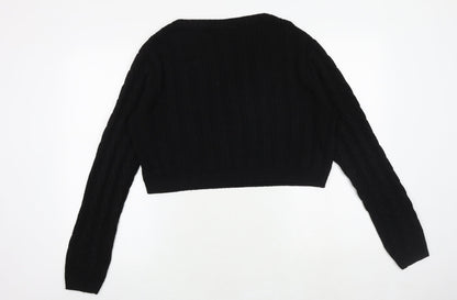 Womens UK Size S Topshop Black Pullover Jumper