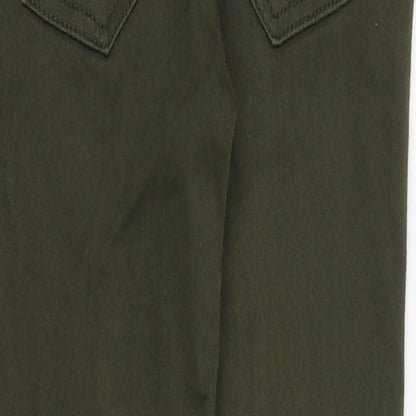 New Look Womens Green Cotton Skinny Jeans Size 6 Slim Zip