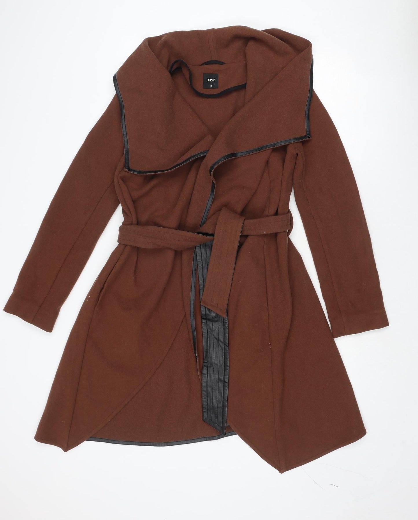 Womens UK Size XS Oasis Brown Overcoat