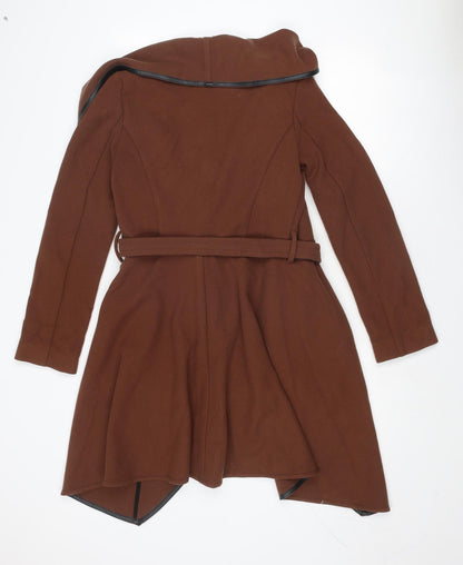 Womens UK Size XS Oasis Brown Overcoat