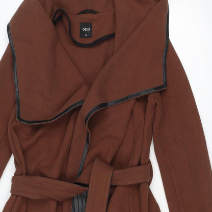 Womens UK Size XS Oasis Brown Overcoat