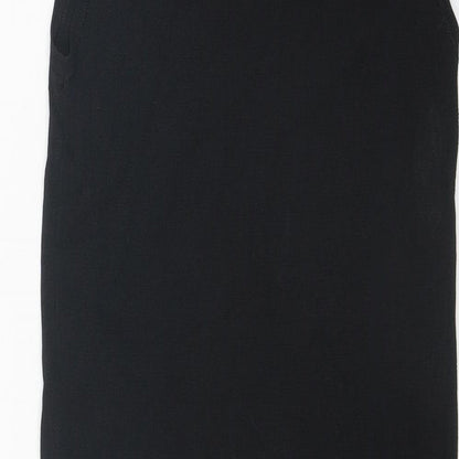 Topshop Womens Black Viscose Sheath Size 12 Round Neck Pullover