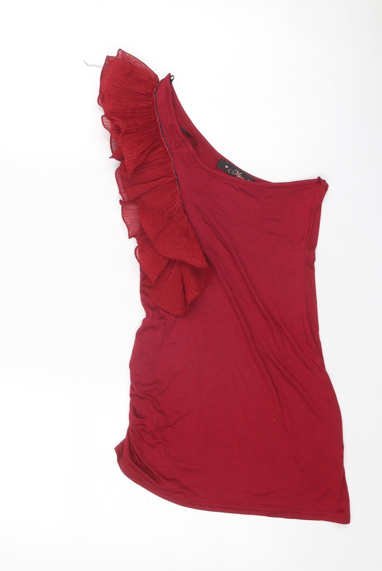 Womens UK Size 6 Miso Red Basic T-Shirt