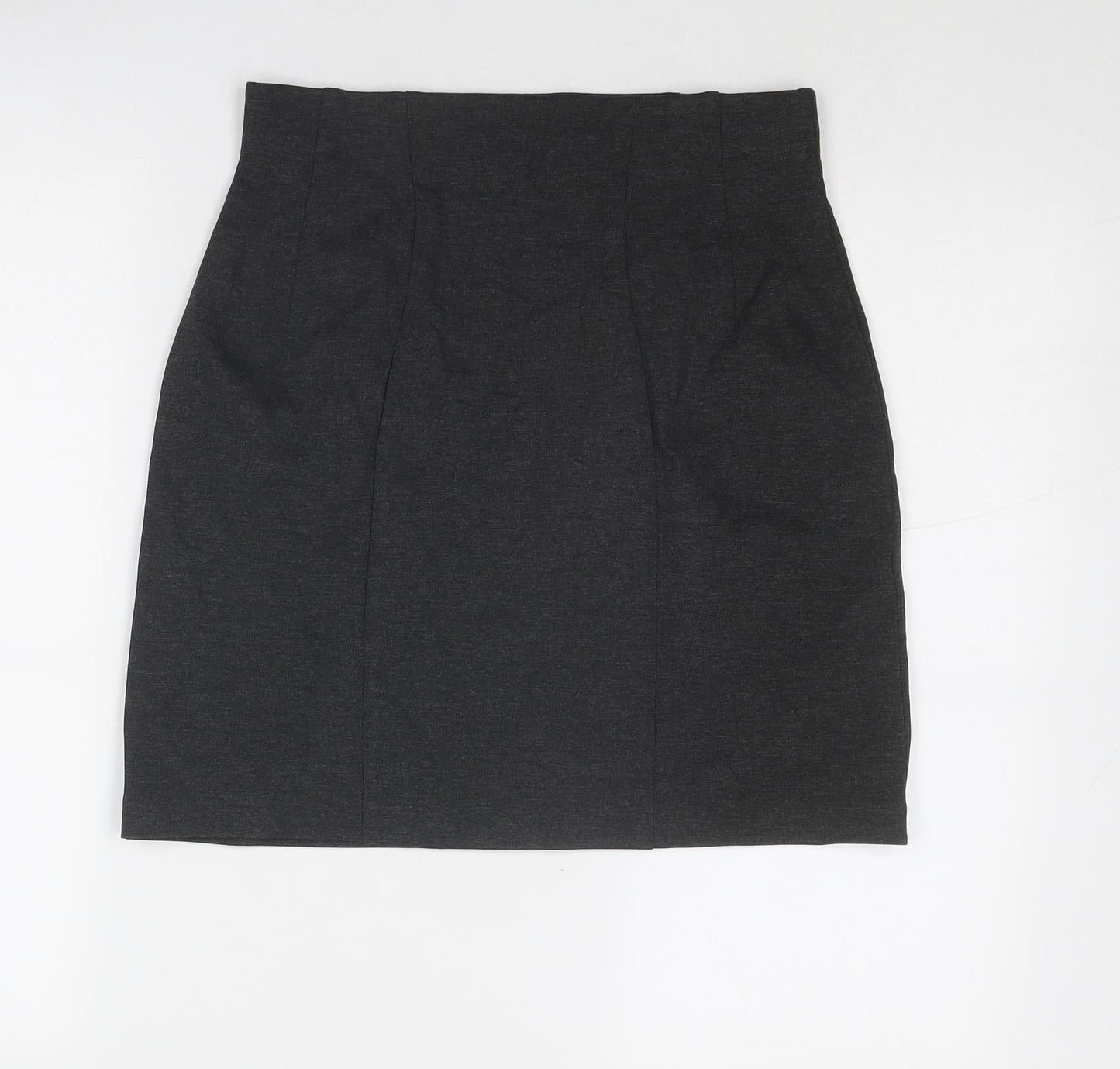Marks and Spencer Womens Grey Polyester A-Line Skirt Size 10