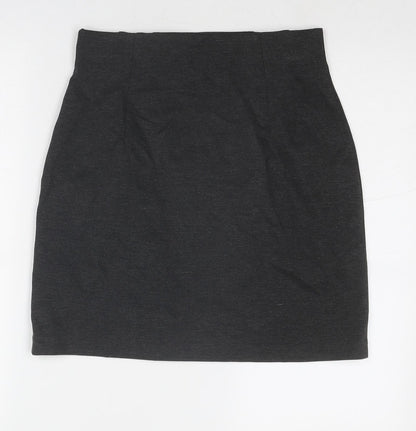 Marks and Spencer Womens Grey Polyester A-Line Skirt Size 10