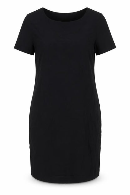 Adrienne Vittadini Womens Black Acetate Sheath Size M Boat Neck Button