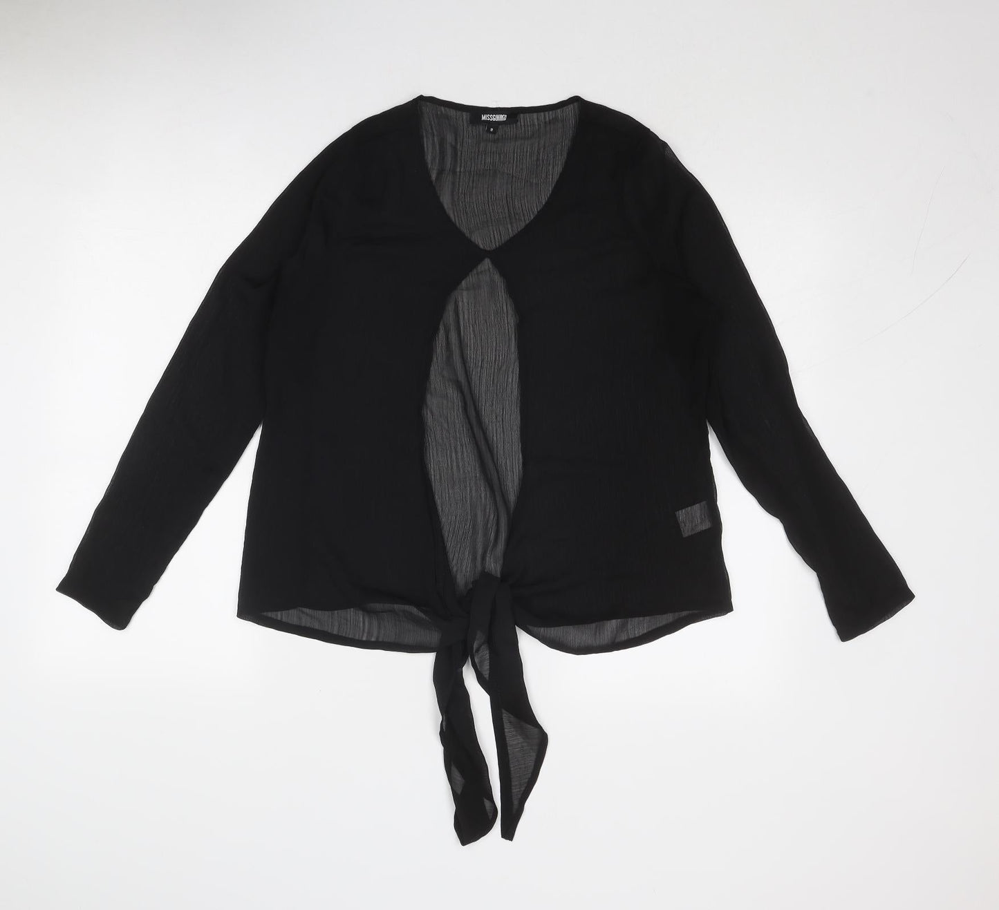 Womens UK Size 8 Missguided Black Basic Blouse