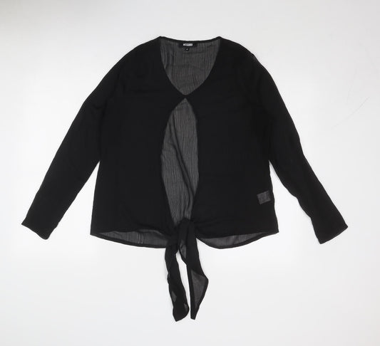 Womens UK Size 8 Missguided Black Basic Blouse