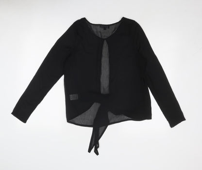 Womens UK Size 8 Missguided Black Basic Blouse