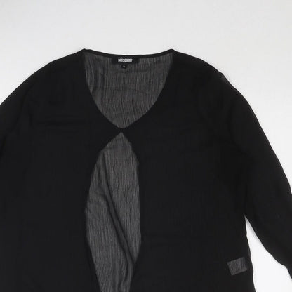 Womens UK Size 8 Missguided Black Basic Blouse