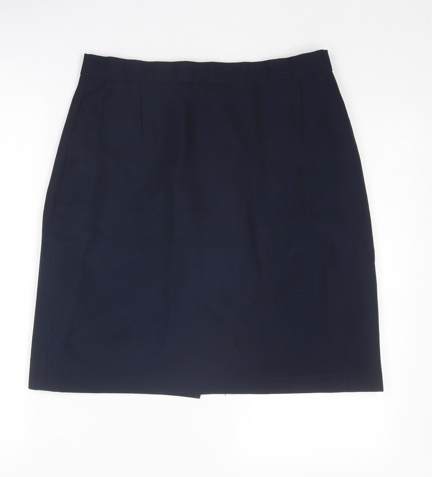 Arthur Elkin Womens Blue Polyester A-Line Skirt Size 32 in Zip