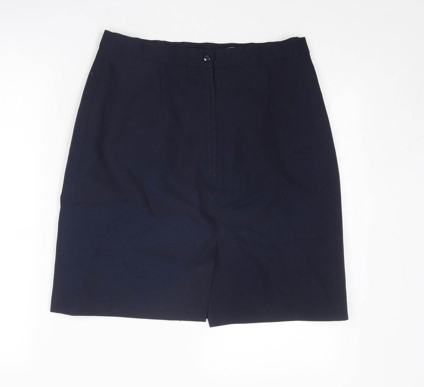 Arthur Elkin Womens Blue Polyester A-Line Skirt Size 32 in Zip
