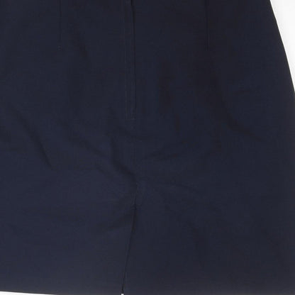 Arthur Elkin Womens Blue Polyester A-Line Skirt Size 32 in Zip