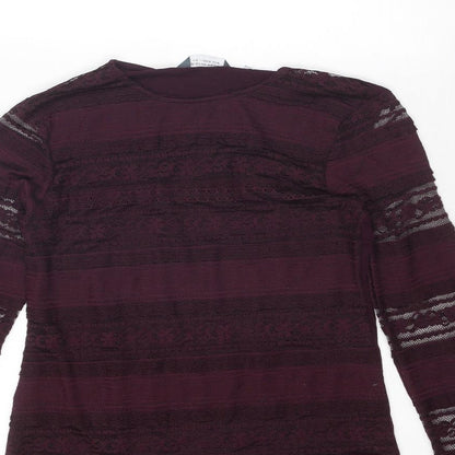 Womens UK Size 10 Dorothy Perkins Purple Basic Blouse