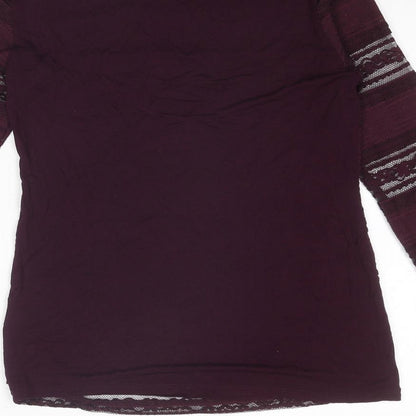 Womens UK Size 10 Dorothy Perkins Purple Basic Blouse