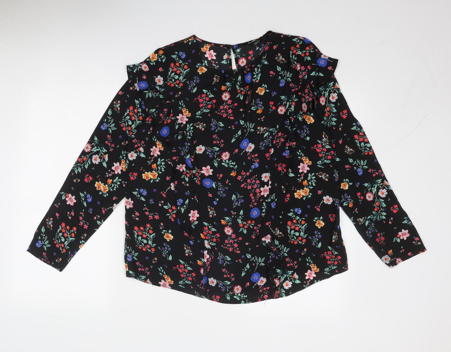 Womens UK Size 14 Simply Be Black Basic Blouse