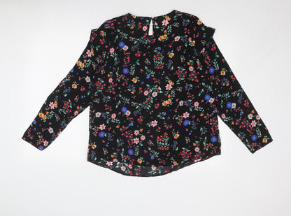 Womens UK Size 14 Simply Be Black Basic Blouse