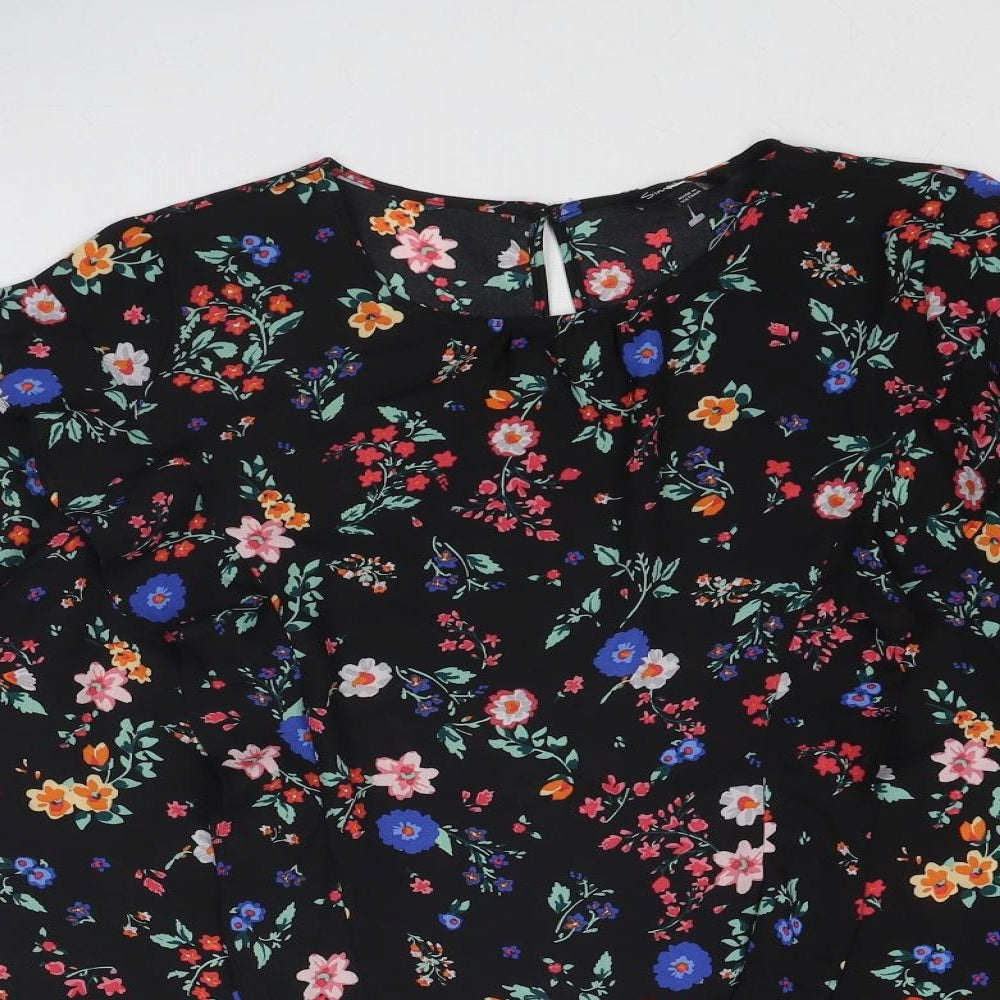 Womens UK Size 14 Simply Be Black Basic Blouse