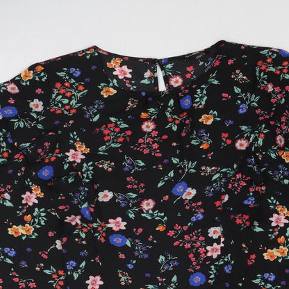 Womens UK Size 14 Simply Be Black Basic Blouse