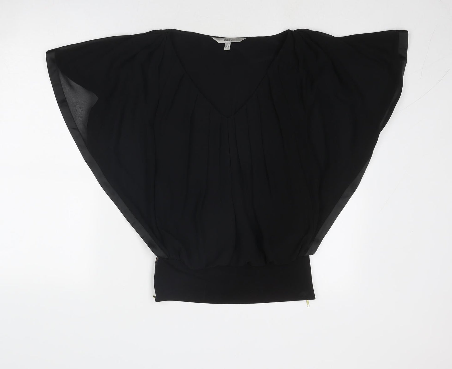 Womens UK Size 6 Coast Black Basic Blouse
