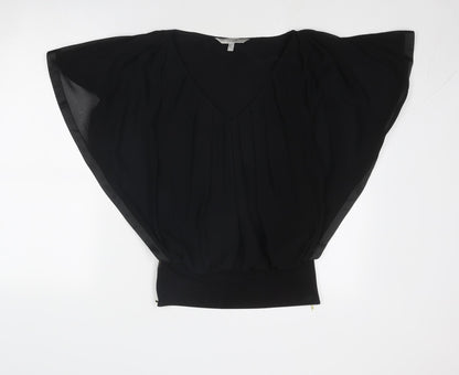 Womens UK Size 6 Coast Black Basic Blouse