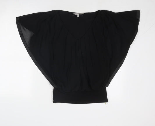 Womens UK Size 6 Coast Black Basic Blouse