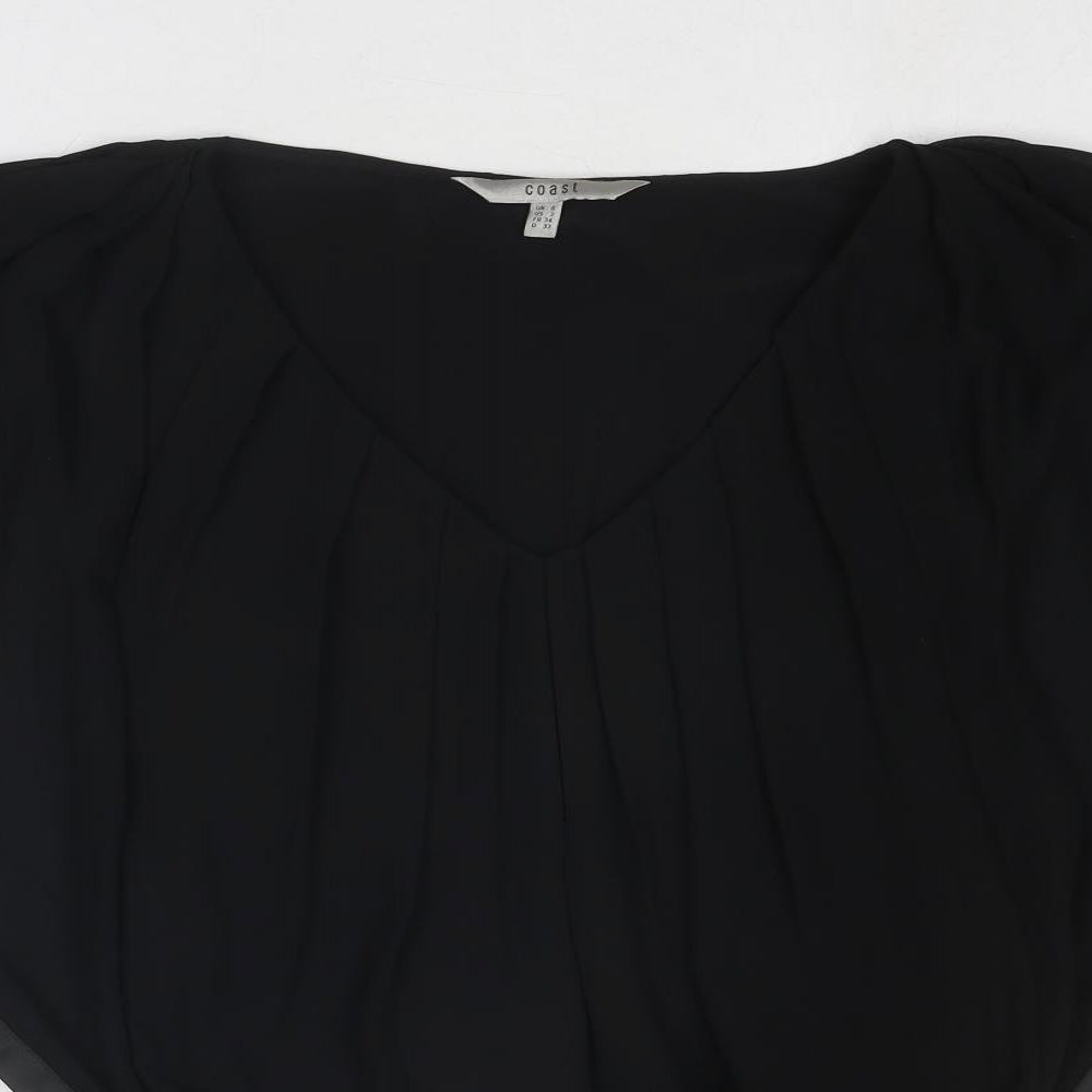 Womens UK Size 6 Coast Black Basic Blouse