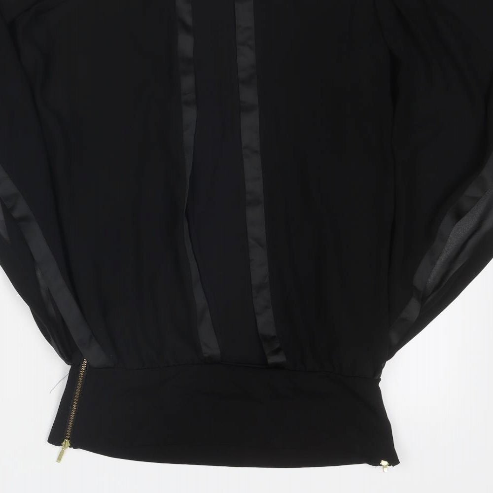 Womens UK Size 6 Coast Black Basic Blouse