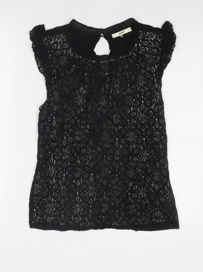 Womens UK Size M Oasis Black Basic Tank