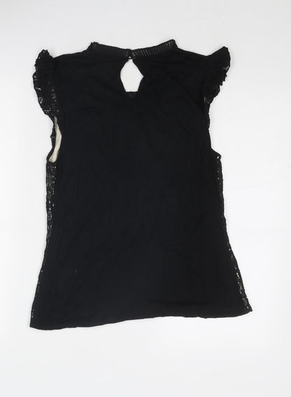 Womens UK Size M Oasis Black Basic Tank