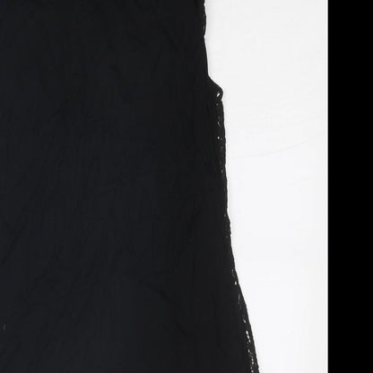Womens UK Size M Oasis Black Basic Tank