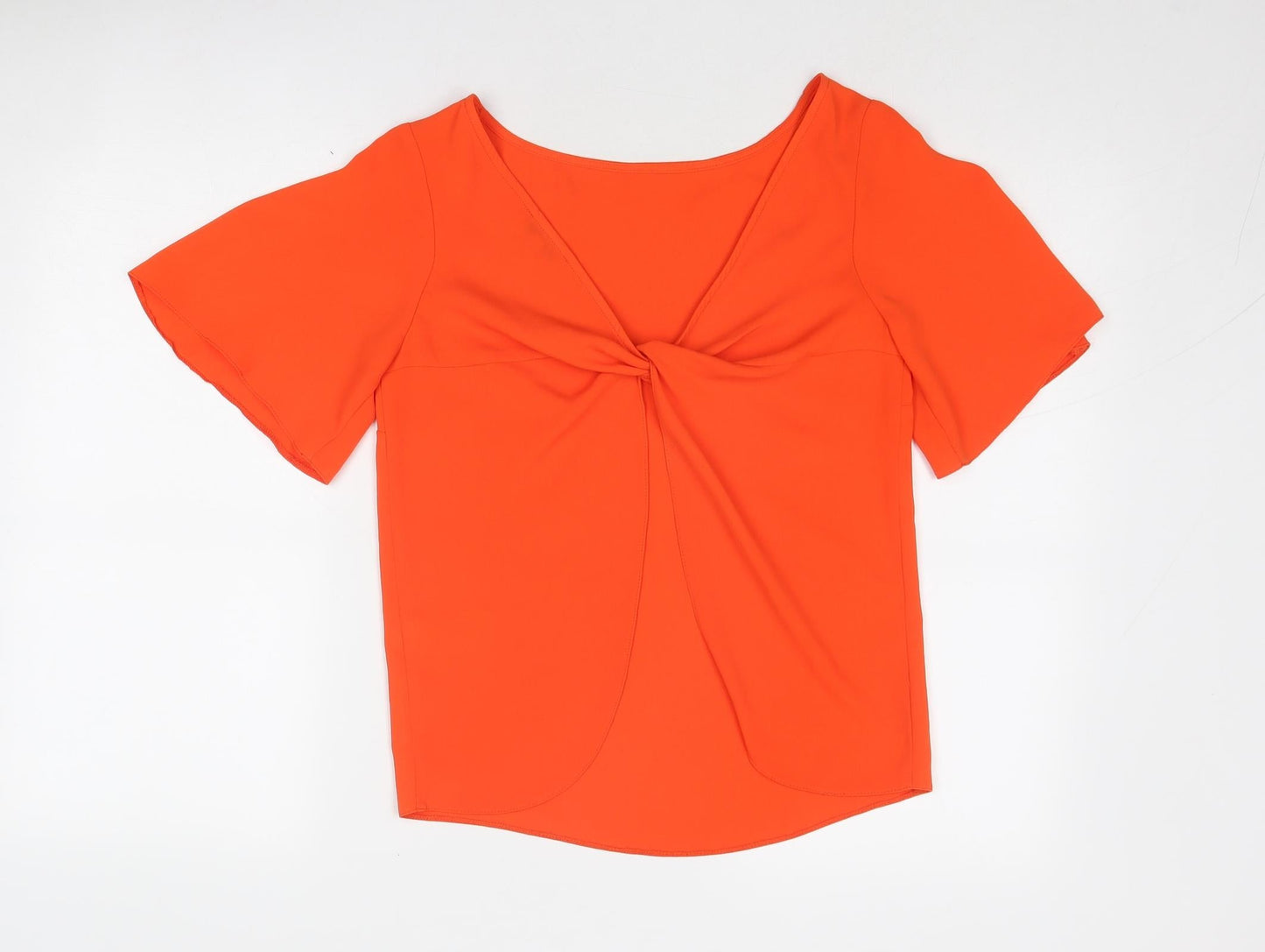 Womens UK Size 8 Warehouse Orange Basic Blouse