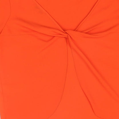 Womens UK Size 8 Warehouse Orange Basic Blouse