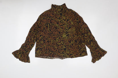 Womens UK Size S H&M Brown Basic Blouse