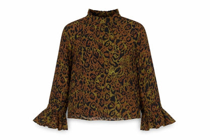 Womens UK Size S H&M Brown Basic Blouse