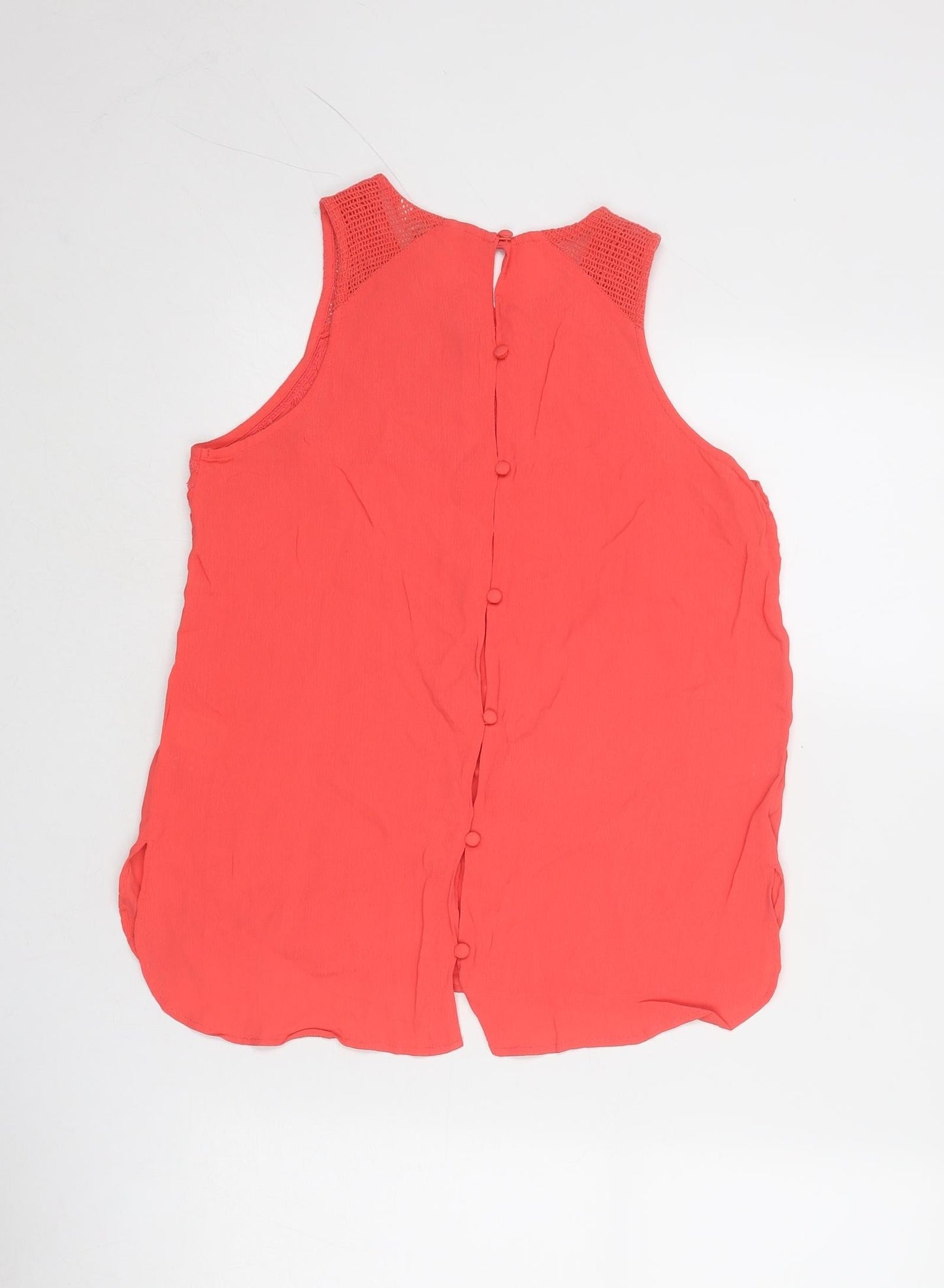 Womens UK Size 10 River Island Pink Basic Tank