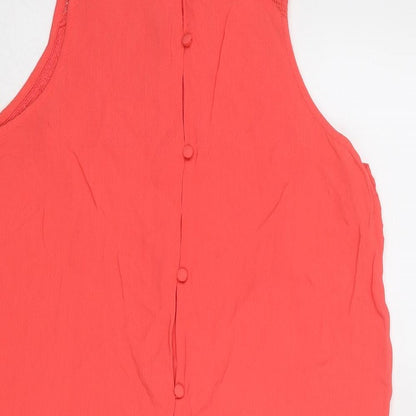 Womens UK Size 10 River Island Pink Basic Tank