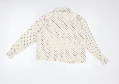 Womens UK Size 12 Tulchan Ivory Basic Button-Up