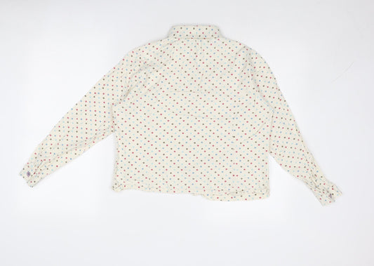 Womens UK Size 12 Tulchan Ivory Basic Button-Up