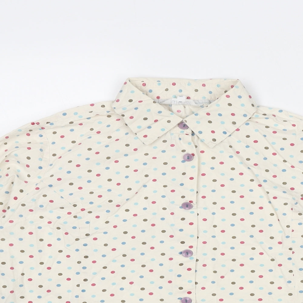 Womens UK Size 12 Tulchan Ivory Basic Button-Up