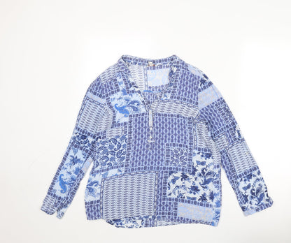 Womens UK Size 10 Esprit Blue Basic Blouse