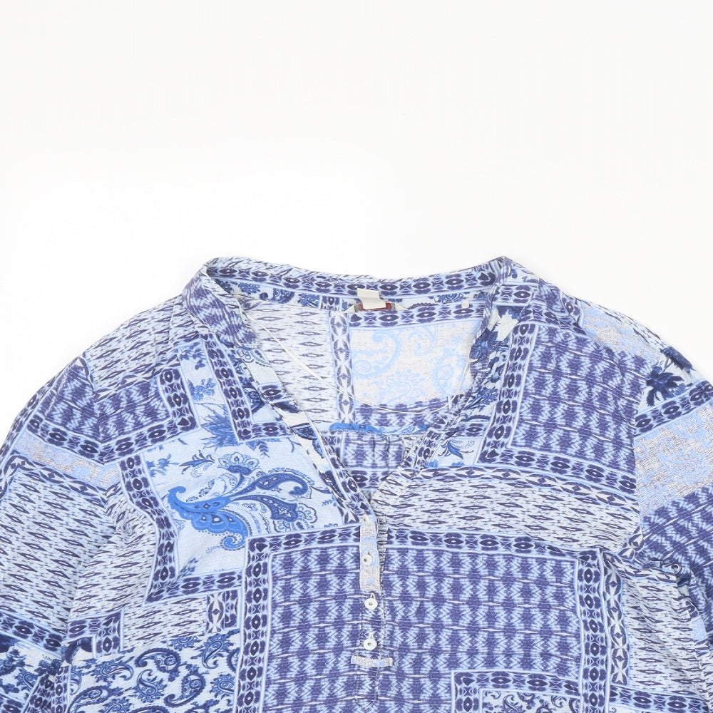 Womens UK Size 10 Esprit Blue Basic Blouse