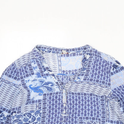 Womens UK Size 10 Esprit Blue Basic Blouse