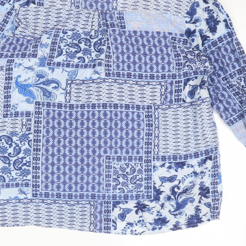 Womens UK Size 10 Esprit Blue Basic Blouse