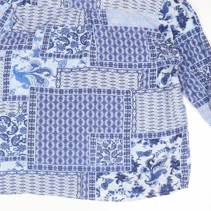 Womens UK Size 10 Esprit Blue Basic Blouse