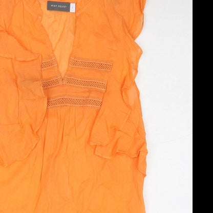Womens UK Size 6 Mint Velvet Orange Basic Blouse