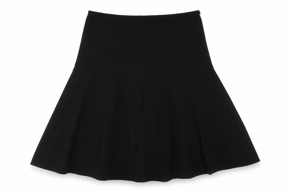 Marks and Spencer Womens Black Polyester Swing Skirt Size 36 in Zip