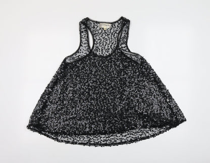 Womens UK Size M Vouley Vous Black Basic Tank